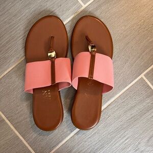 Italian Shoemakers Pink and Brown Sandals